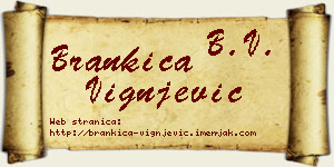 Brankica Vignjević vizit kartica
